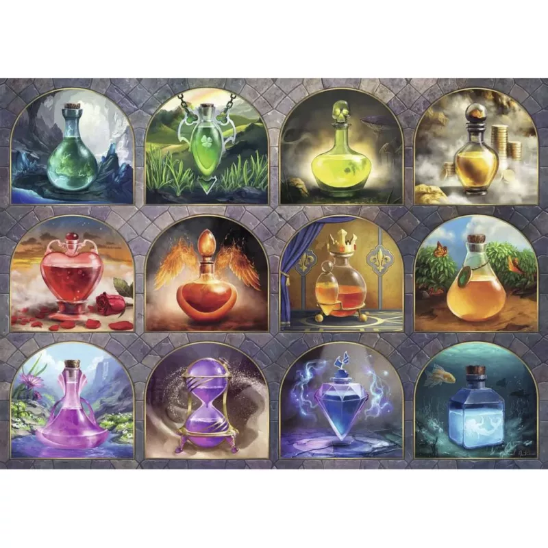 Ravensburger Puzzle Poções mágicas (1000 peças) - Puzzle de fantasia Magic Potions