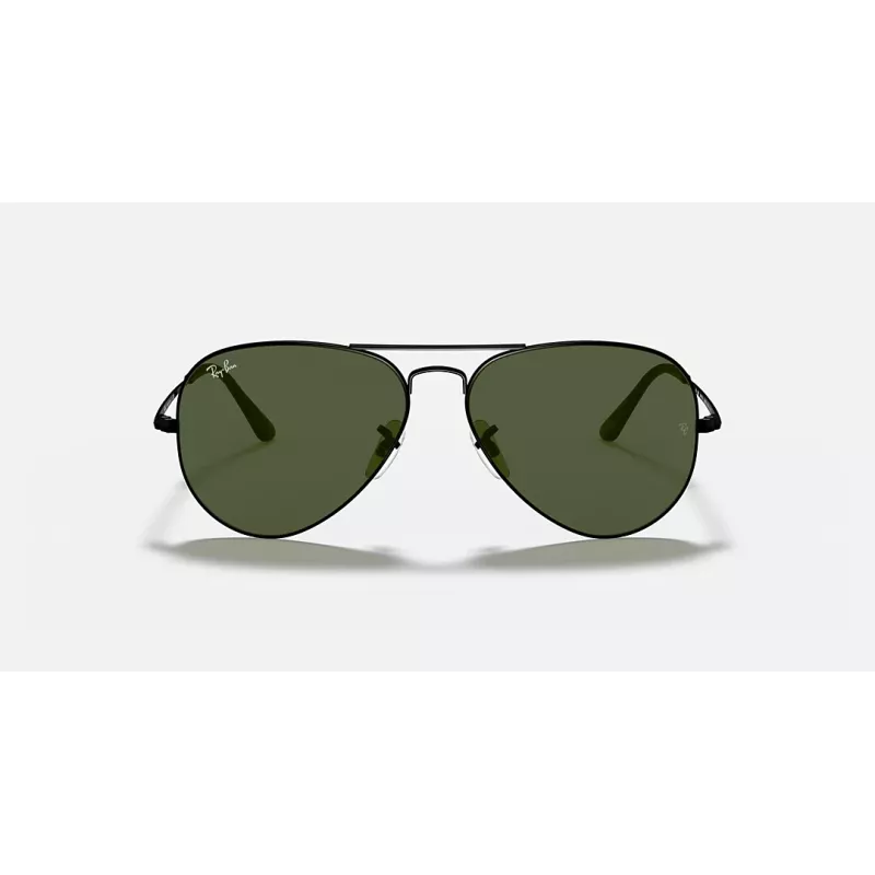 Ray-Ban Aviator Metal II RB3689 Óculos de sol dourado verde polarizados 55mm