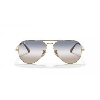 Ray-Ban Aviator Metal II Óculos de sol RB3689 armação dourada lentes degradê castanhas 62mm
