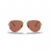 Óculos de sol Ray-Ban Aviator Metal II RB36899064AF5 dourado castanho degradê 58mm