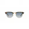 Ray-Ban Clubmaster RB3016 Óculos de sol cinzento transparente azul degradê 51mm