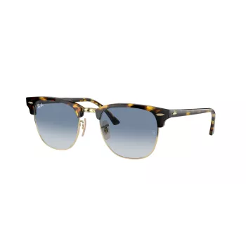 Ray-Ban Clubmaster RB3016 Óculos de sol cinzento transparente azul degradê 51mm