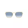Óculos de sol Ray-Ban Frank Metal RB385791963F5 dourado azul-claro degradê 51mm