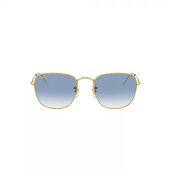 Óculos de sol Ray-Ban Frank Metal RB385791963F5 dourado azul-claro degradê 51mm