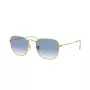 Óculos de sol Ray-Ban Frank Metal RB385791963F5 dourado azul-claro degradê 51mm