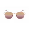 Óculos de sol de mulher Ray-Ban Frank RB3694 Shiny Gold Dark Green 53mm