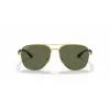 Ray-Ban Frank Óculos de sol RB3683 ouro metal verde G-15 56mm unissexo