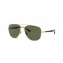 Ray-Ban Frank Óculos de sol RB3683 ouro metal verde G-15 56mm unissexo