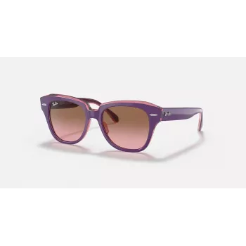 Óculos de sol Ray-Ban Junior RB9186S711814 - armação quadrada, lentes azul-escuras, 46 mm