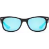 Óculos de sol Ray-Ban Junior RJ9052S100S55 - armação preta brilhante, lentes espelhadas azul-claro, 48 mm