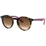 Ray-Ban Junior RJ9064S447041 óculos de sol de criança, armação azul transparente, lentes cinzento degradê, 44/19/130 mm