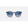 Óculos de sol de criança Ray-Ban Junior RJ9064S447062, armação azul transparente, lentes cinzentas degradê, 44 mm