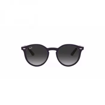 Óculos de sol Ray-Ban Junior RJ9064S70218G criança, redondos, armação rosa transparente, lentes cinzentas degradê, 44 mm