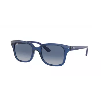 Óculos de sol de criança Ray-Ban Junior RJ9071S70624L armação azul transparente degradê azul lentes azul-escuro 48mm