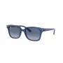 Óculos de sol de criança Ray-Ban Junior RJ9071S70624L armação azul transparente degradê azul lentes azul-escuro 48mm