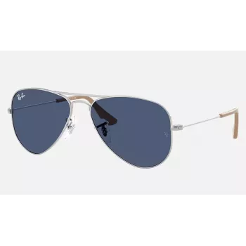 Óculos de sol Ray-Ban Junior RJ9506S212805 transparente azul espelhado criança unissexo 50/13/120 mm