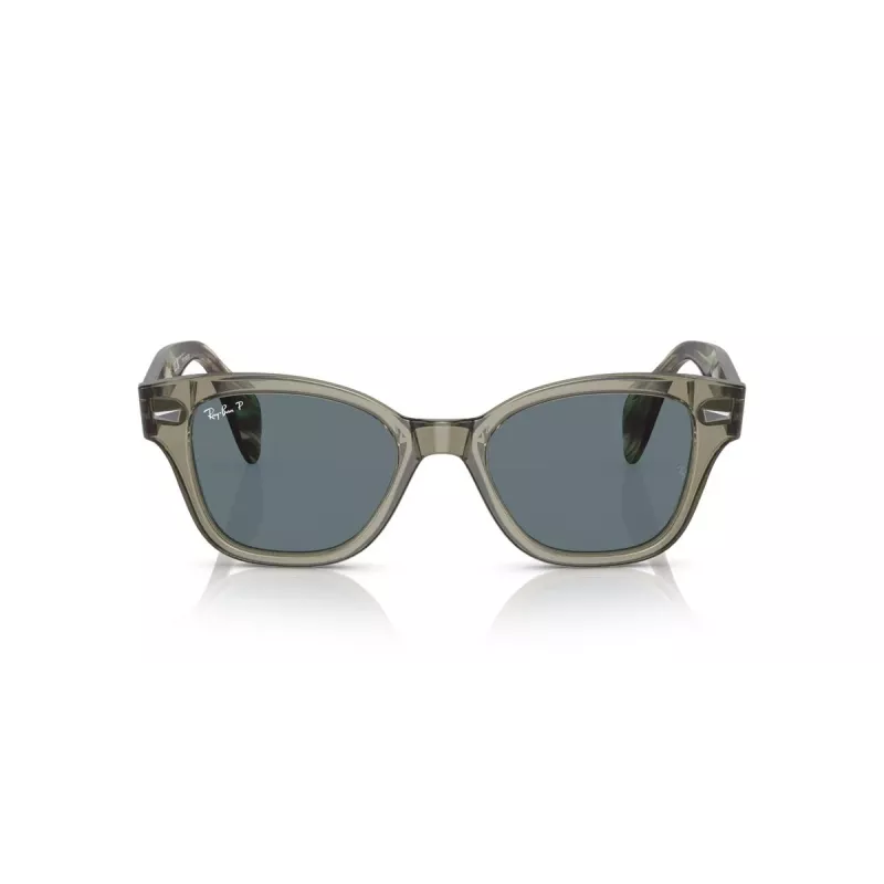 Ray-Ban RB0880S 66353R Óculos de sol mulher transparente castanho quadrado 52mm