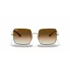 Ray-Ban RB1971-914751 Square 1971 Óculos de sol - Armação dourada polida, lentes castanhas degradê, 54 mm
