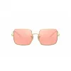 Óculos de sol Ray-Ban RB1971 Square 1971 Classic dourado rosa-castanho degradê 54mm