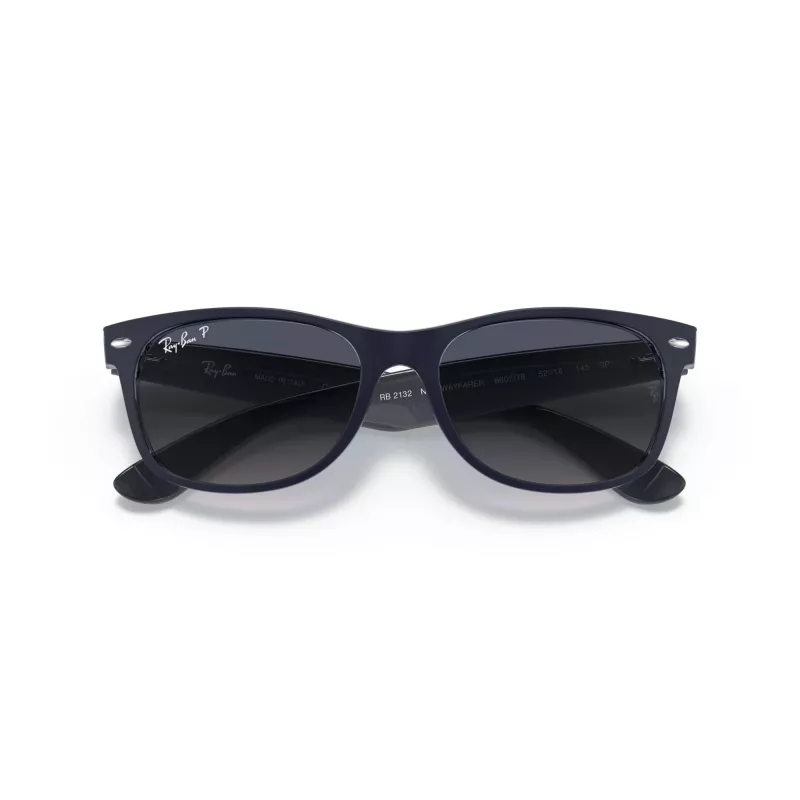 Óculos de sol Ray-Ban RB2132 New Wayfarer Havana azul degradê polarizados 55/18/145 mm unissexo