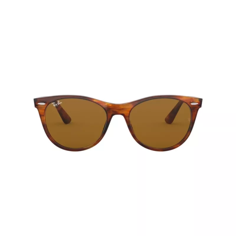 Óculos de sol Ray-Ban RB2185 Wayfarer II Havana listrado castanho degradê 52mm