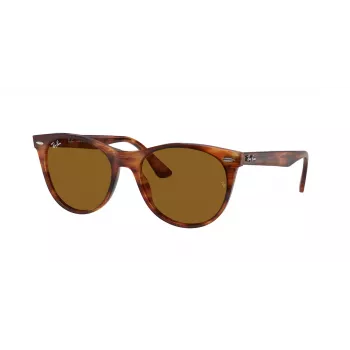 Óculos de sol Ray-Ban RB2185 Wayfarer II Havana listrado castanho degradê 52mm