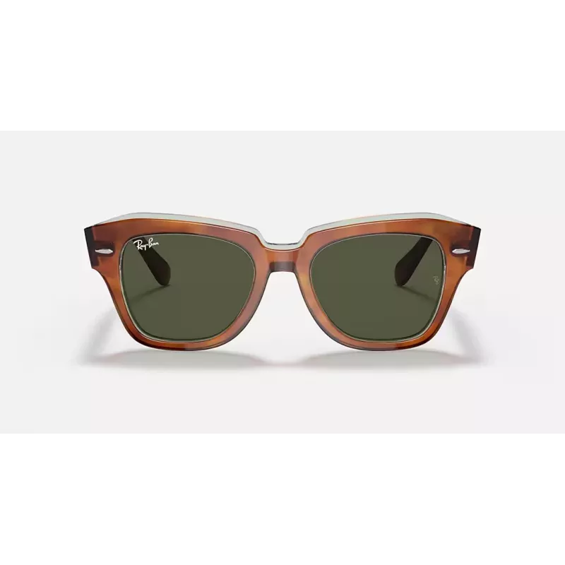 Óculos de sol Ray-Ban RB2186 State Street Havana castanho degradê 49mm
