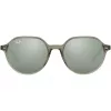 Óculos de sol Ray-Ban RB2195 Hawkeye cinzento transparente azul claro/degradê violeta 51mm