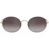 Ray-Ban RB3594-9114U0 Óculos de sol hexagonais unissexo 53/20/145 mm Armação dourada Lentes castanhas degradê