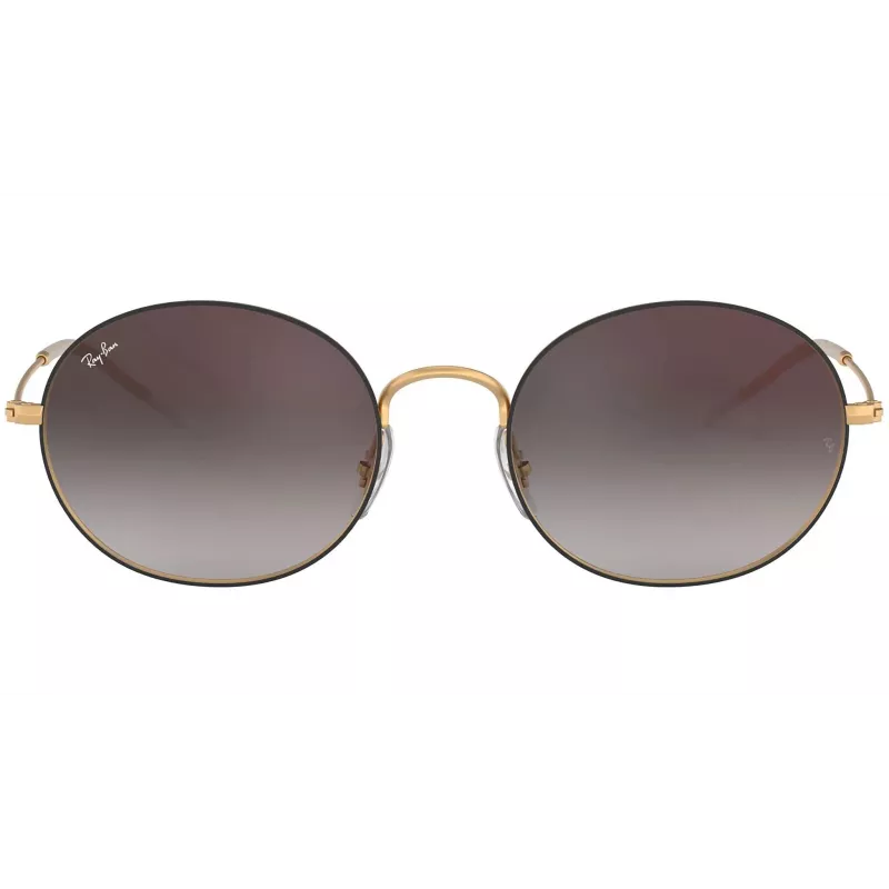 Ray-Ban RB3594-9114U0 Óculos de sol hexagonais unissexo 53/20/145 mm Armação dourada Lentes castanhas degradê