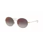 Ray-Ban RB3594-9114U0 Óculos de sol hexagonais unissexo 53/20/145 mm Armação dourada Lentes castanhas degradê
