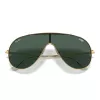 Óculos de sol Ray-Ban RB3597 Wings armação transparente cinzenta lentes cinzentas degradê 133mm