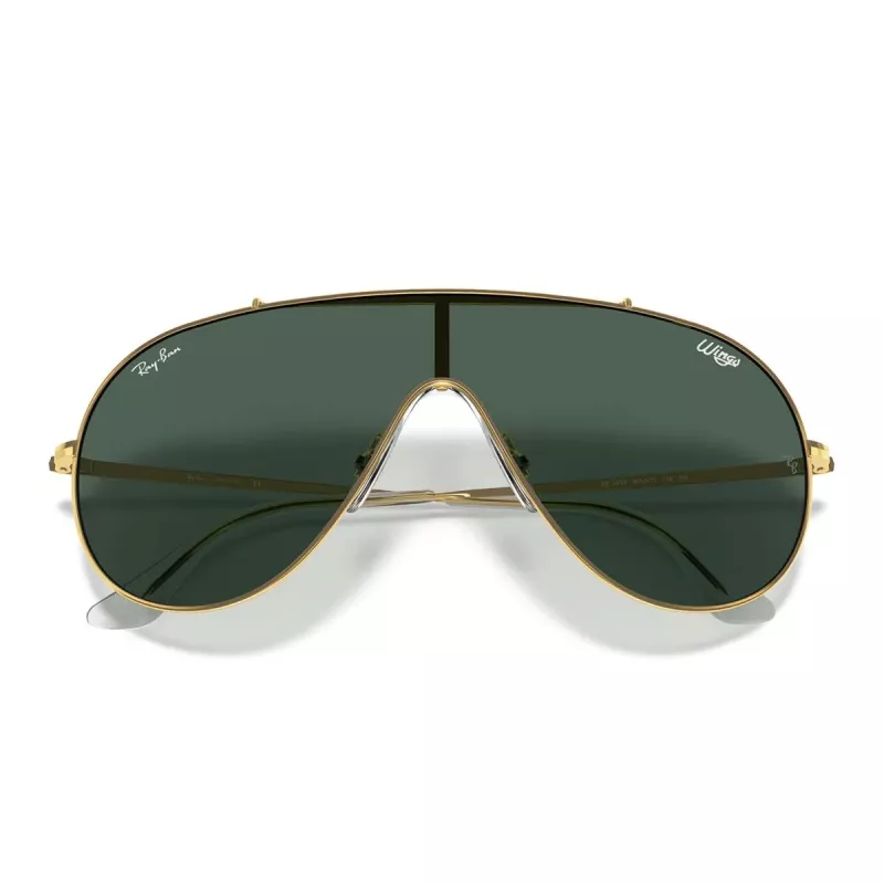Óculos de sol Ray-Ban RB3597 Wings armação transparente cinzenta lentes cinzentas degradê 133mm
