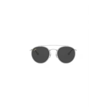 Óculos de sol redondos unissexo Ray-Ban RB3647N 9211B1 armação dourada lente azul degradê 51mm