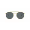Ray-Ban RB3647N Óculos de sol Round Double Bridge armação cobre lentes degradê azul-claro 51mm