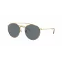 Ray-Ban RB3647N Óculos de sol Round Double Bridge armação cobre lentes degradê azul-claro 51mm