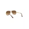 Ray-Ban RB3689 Aviator Óculos de sol Armação dourada Lentes castanhas degradê 58/14/140 mm