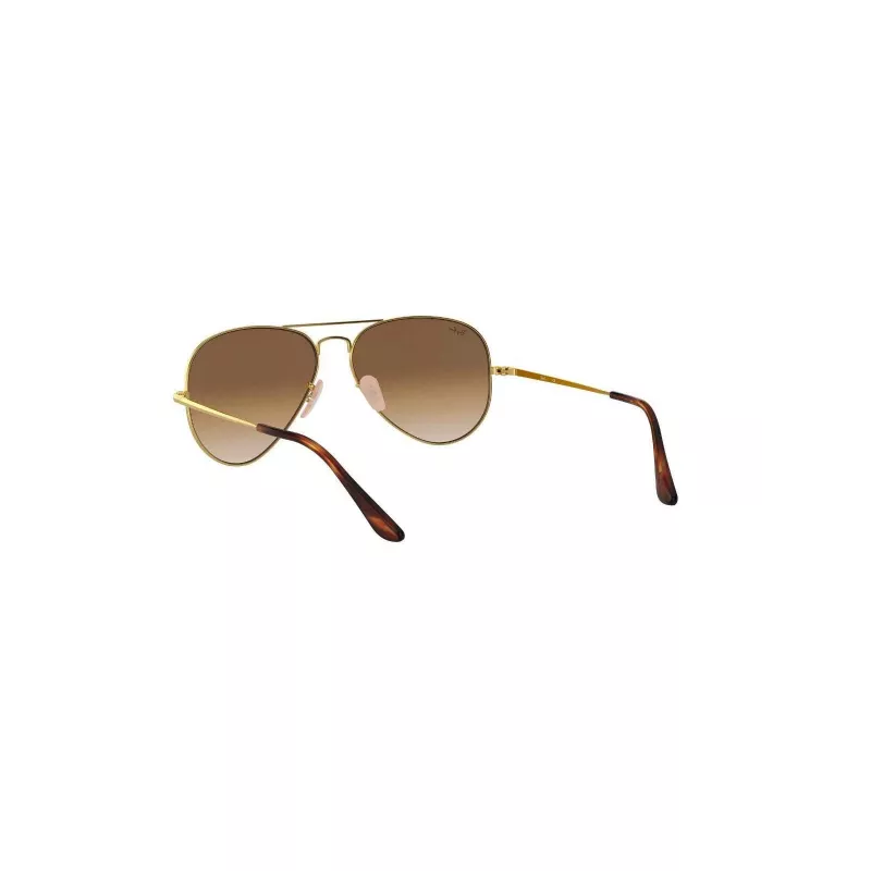 Ray-Ban RB3689 Aviator Óculos de sol Armação dourada Lentes castanhas degradê 58/14/140 mm