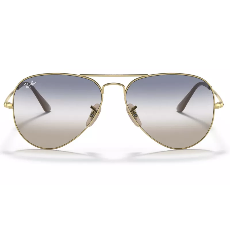 Óculos de sol aviador Ray-Ban RB3689 dourado verde degradê 58mm unissexo