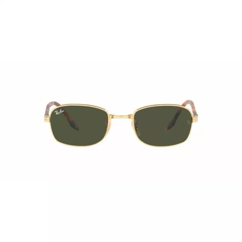 Óculos de sol Ray-Ban RB3690 New Round dourado/verde G-15 54mm unissexo