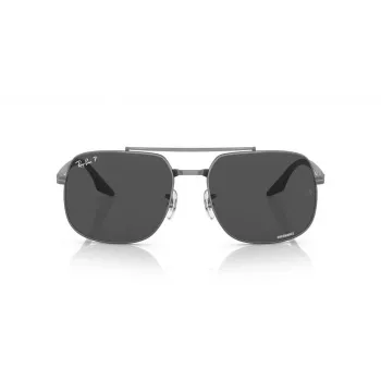 Óculos de sol unissexo Ray-Ban RB3699, armação gunmetal, lentes cinzentas degradê, 56 mm