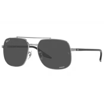 Óculos de sol unissexo Ray-Ban RB3699, armação gunmetal, lentes cinzentas degradê, 56 mm