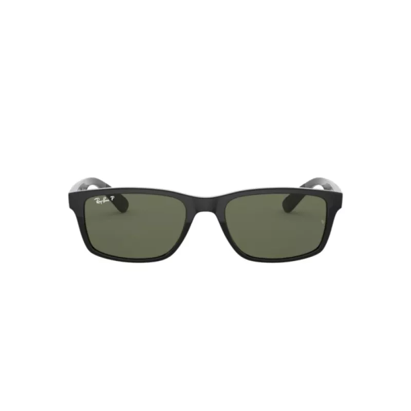 Ray-Ban RB42346019A58 Óculos de sol quadrados polarizados de homem - Preto/Verde 58/14/140 mm