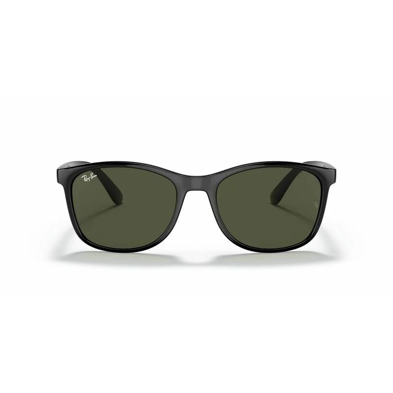 Óculos de sol Ray-Ban RB4374 unissexo quadrados - armação preta, lentes verdes Classic G-15, 56/19/145 mm
