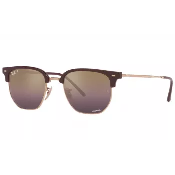 Óculos de sol unissexo Ray-Ban RB4416F 6654G9 - armação cinzenta transparente, lentes cinzentas degradê, 53 mm