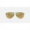 Óculos de sol Ray-Ban RB8313 Chromance Aviator gunmetal verde espelhado polarizados 61mm