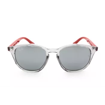 Óculos de sol Ray-Ban RJ9070S70636G criança armação de propionato cinzento transparente lente degradê azul claro 46mm