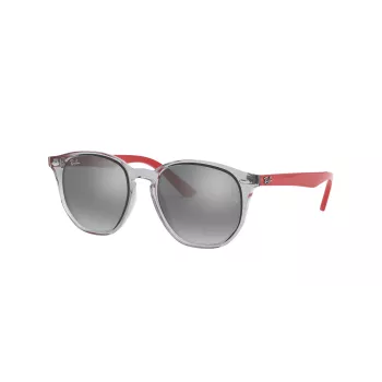 Óculos de sol Ray-Ban RJ9070S70636G criança armação de propionato cinzento transparente lente degradê azul claro 46mm