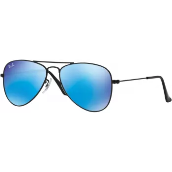 Ray-Ban RJ9506S201555 Óculos de sol de criança, armação preta brilhante, lentes Classic G-15 verdes, 50/13/120 mm