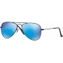 Ray-Ban RJ9506S201555 Óculos de sol de criança, armação preta brilhante, lentes Classic G-15 verdes, 50/13/120 mm